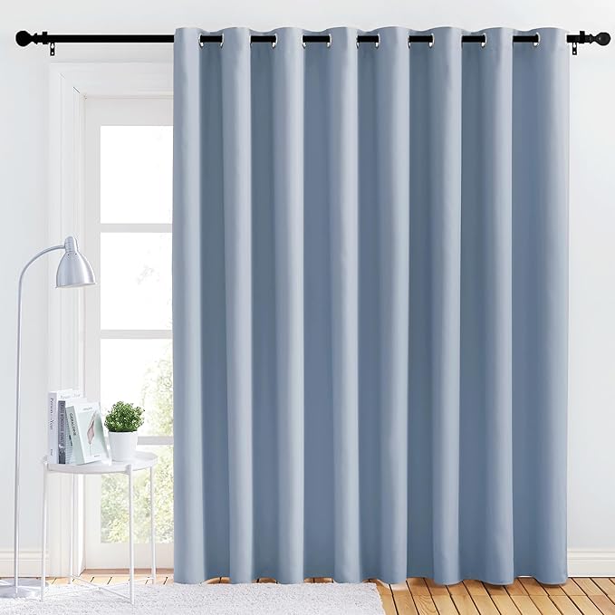 NICETOWN Lower Noise Room Divider Curtain Screen Partitions, Vintage Blue by NICETOWN