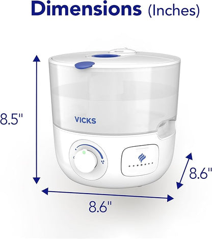 Vicks EasyCare Plus Top Fill Filter-Free Cool Mist Humidifier, Small Room–For - Image 8