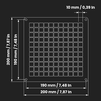 Repa Market 8" x 8" Inch Galvanized Steel Rectangular Crawl Space Vent Grid - Image 2
