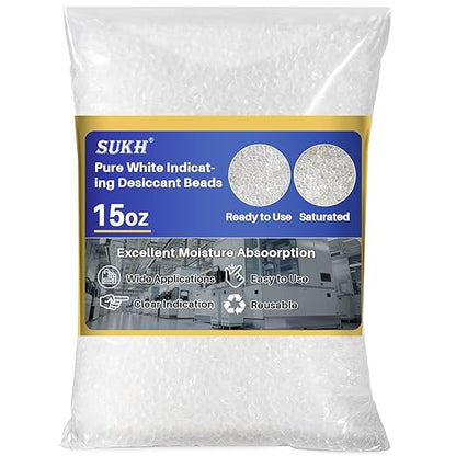 Sukh Pure White Silica Desiccant Beads 430G by Sukh