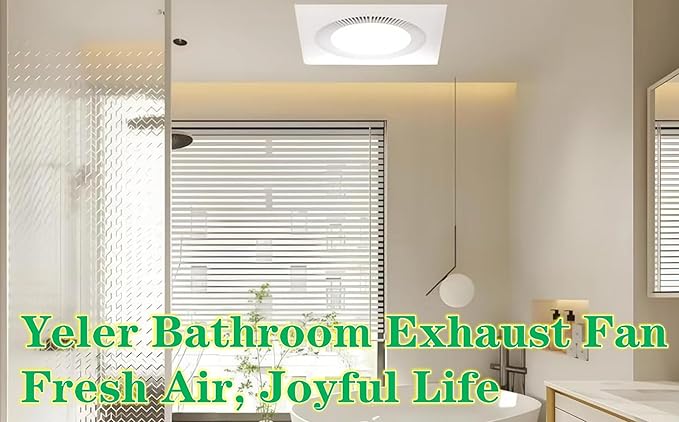 Bathroom Exhaust Fan with Light DC Energy-Saving Bathroom Ventilation Fan - Image 5