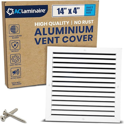 14x4 Inch Air Return Vent Cover Decorative – Premium Aluminum AC Vent Cover by LAMINAIRE