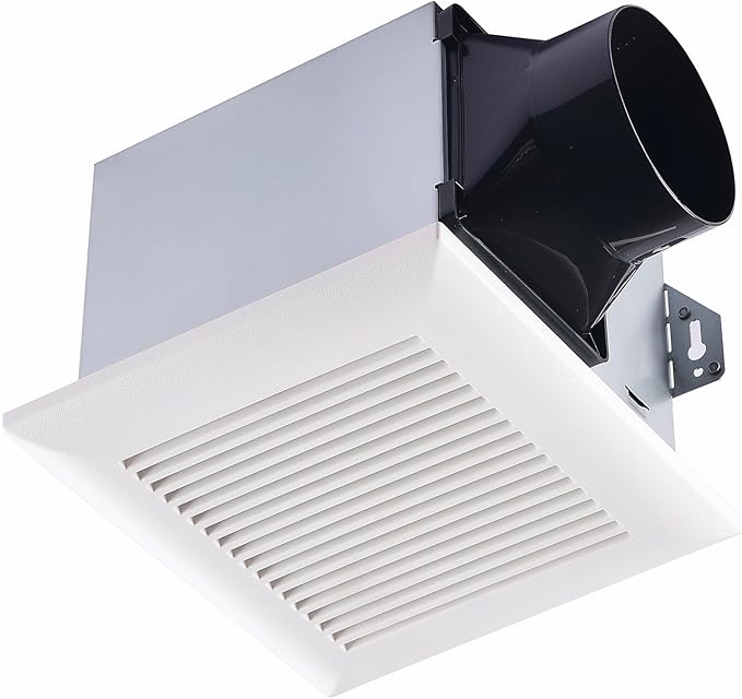 Tech Drive Bathroom Exhaust Fan 110 CFM, 1.5 Sone, 4-Inch Duct, No Attic Access by TechDrive
