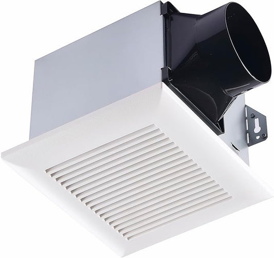 Tech Drive Bathroom Exhaust Fan 80 CFM, 0.8 Sone, 4-Inch Duct, No Attic Access by TechDrive