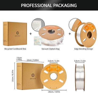 ERYONE Silk PLA Filament for 3D Printer, 1.75mm +/- 0.03mm, Silk White - Image 6