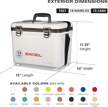 ENGEL 13qt Leak-Proof, Air Tight, Drybox Cooler and Small Hard Shell Lunchbox - Image 2