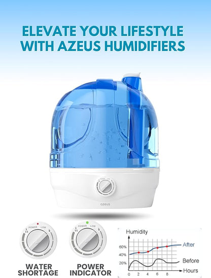 AZEUS Humidifiers for Bedroom, 2.8L Ultrasonic Cool Mist Humidifiers for Home - Image 3