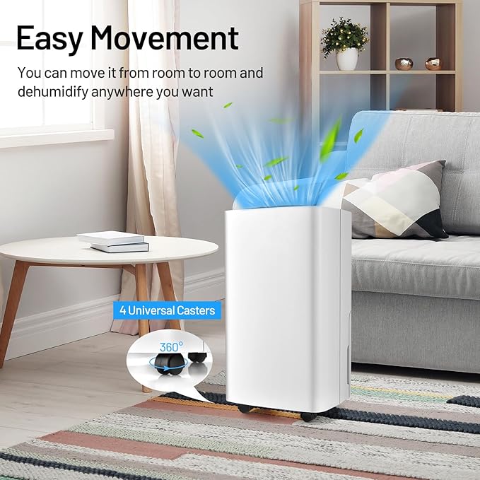 ARLIME 30 Pints Dehumidifier, 1500 Sq. Ft Efficient Home Dehumidifier, 0.5 - Image 8