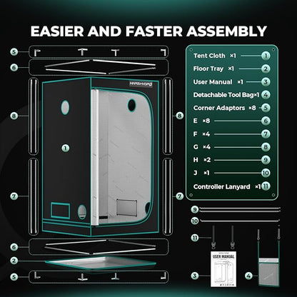 MARS HYDRO 4x4 Advanced Grow Tent, - Image 8