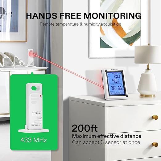 VIVOSUN Remote Sensor for Wireless Thermometer and Hygrometer - Image 4