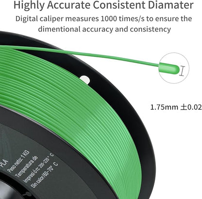PLA 3D Printer Filament, Dimensional Accuracy +/- 0.02 mm, 1 kg Spool, 1.75 - Image 5