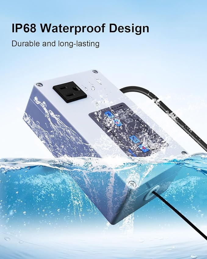 1100W Digital Temperature Controller, 110V 10A Thermostat Switch - Image 2
