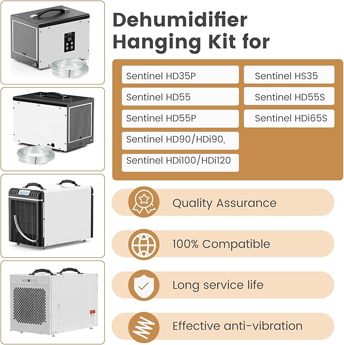 Heavy-Duty Hanging Kit Easily Raises And Lowers Dehumidifier, Helps Reduce - Image 2