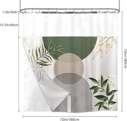 Sage Green Boho Shower Curtain - Image 6