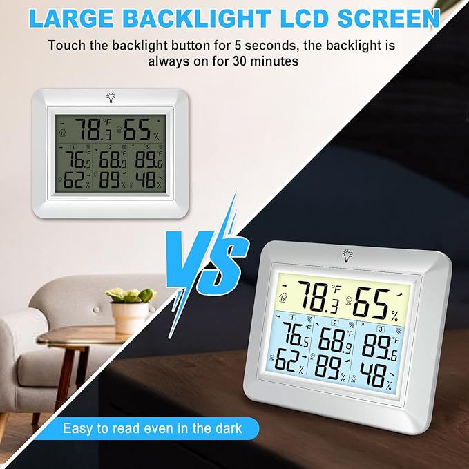 Urageuxy Weather Station Wireless Indoor Outdoor Thermometer - Image 7