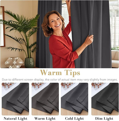 H.VERSAILTEX Blackout Curtains Thermal Insulated Window Treatment Panels Room - Image 6