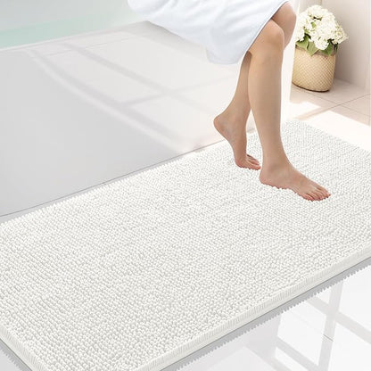 Smiry Luxury Chenille Bathroom Rugs 40x24, Extra Soft and Absorbent Shaggy Bath by Smiry