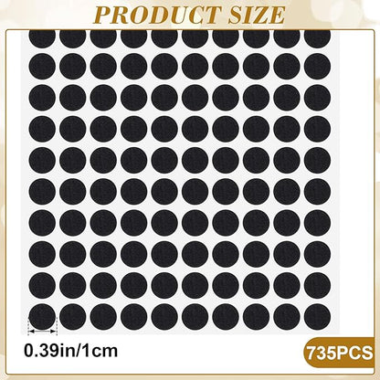735pcs Small Felt Furniture Pads, Self-Adhesive EVA Foam Dot Circles, Round - Image 2