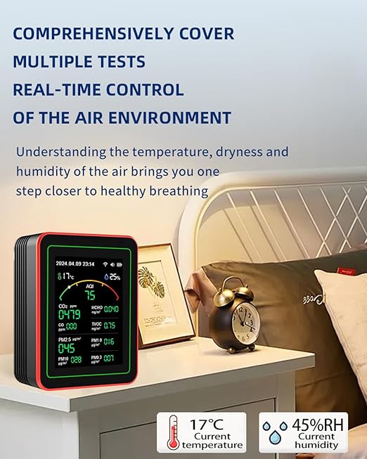 WiFi Air Quality Monitor, 15-in-1 Smart Air Quality Tester - Image 5