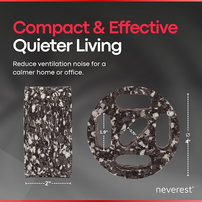 neverest® ESD 4 in Inline Duct Fan Silencer – Quiet HVAC Duct Noise Reducer - Image 3