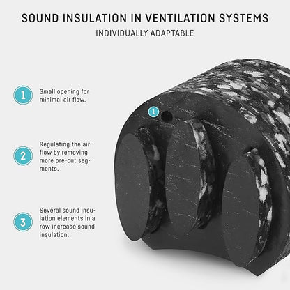 neverest® ESD 3" Adjustable Inline Duct Silencer – Modular Sound Absorbing - Image 6
