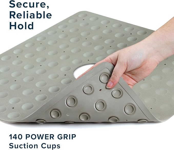 SlipX Solutions Square Natural Rubber Shower Stall Mat, 21” x 21”, Non Slip - Image 6