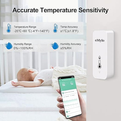 WiFi Thermometer Hygrometer, Wireless Indoor Temperature Sensor - Image 3