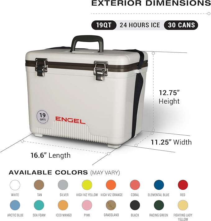 Engel 19qt Leak-Proof, Air Tight, Drybox Cooler and Small Hard Shell Lunchbox - Image 2