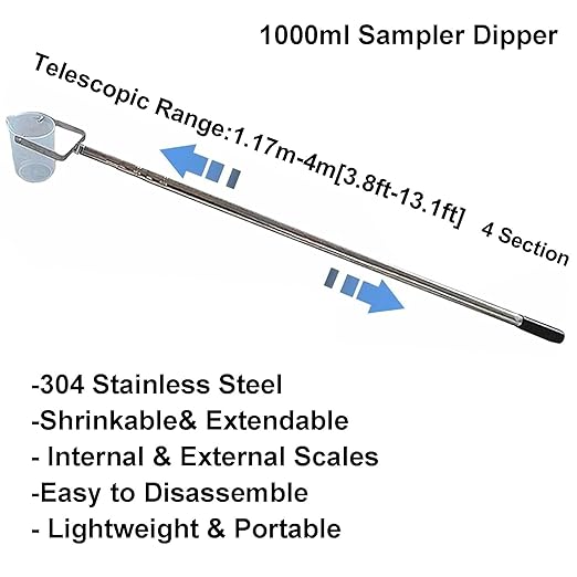 Extendable Water Sampler with Dipper System, Water Qualityd Sampler Device - Image 2