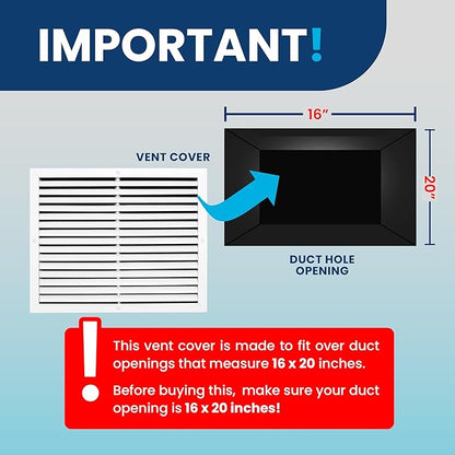 16x20 Inch Air Return Vent Cover Decorative – Premium Aluminum AC Vent Cover - Image 4