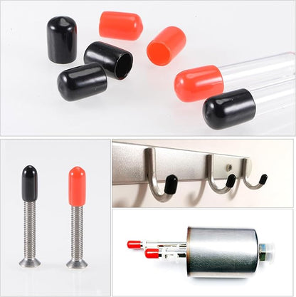 uxcell 20pcs Rubber End Caps 5mm ID Vinyl Round End Cap Cover Screw Thread - Image 5