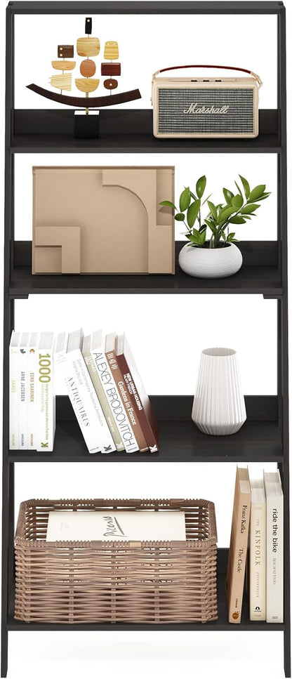 Furinno Ladder Book Shelf, 5-Tier Ladder Shelf, Display Storage Shelves - Image 5