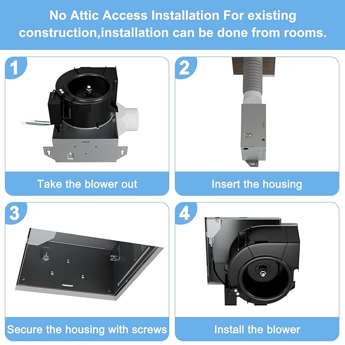Tech Drive Very Quiet Bathroom Exhaust Fan - Image 6