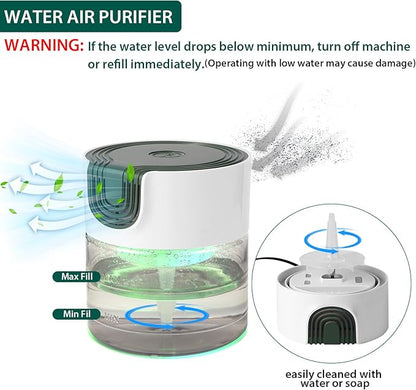 Water Air Purifiers for Home, Quiet Variable Speed Water Based Air Purifier - Image 3