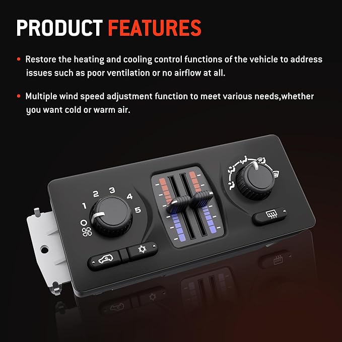 599-210XD Climate Control Module AC Control Panel Fit - Image 7