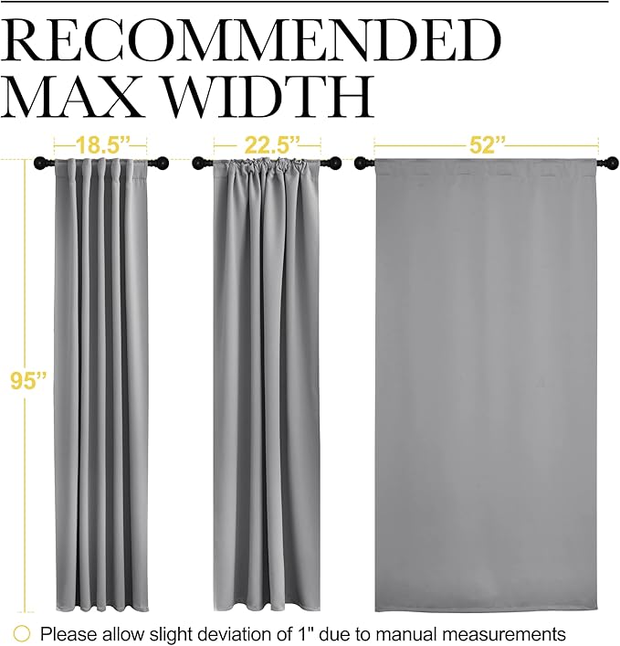 NICETOWN Bedroom Curtains Blackout Curtain Panels - Image 7