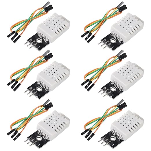 6pcs DHT22 Digital Temperature and Humidity Sensor Module AM2302 Temperature by AEDIKO