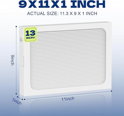 4-Pack 9 x 11 x 1 MERV 13 Replacement Dehumidifier Filter Compatible - Image 2