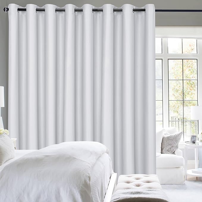 Hiasan Patio Sliding Door Curtain Panel, Bedroom Partition, Shared Office Space by Hiasan