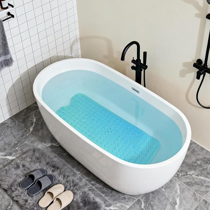 Anti-Slip Bathtub Shower mat, 39.3×15.7 inch（Approximately 100 × 40cm） Soft - Image 4