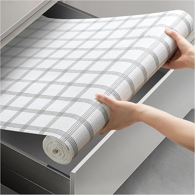 Viseeko Shelf and Drawer Liner for Kitchen Cabinet, Non-Adhesive Cabinet Liners by Viseeko