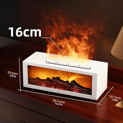 Fireplace Aroma Essential Oil Diffuser, 150ml Ultrasonic Humidifier, Scent - Image 2