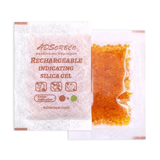 Adsorbco Rechargeable Desiccant, Indicating Silica Gel Packets, Moisture by Unknown