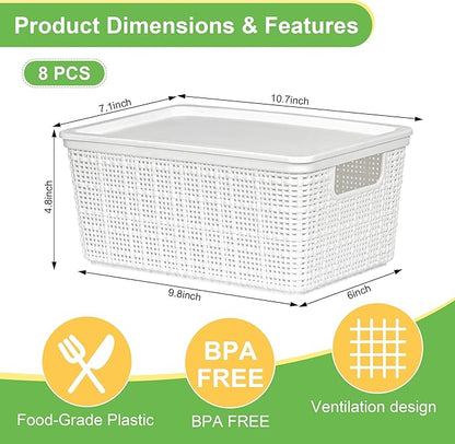 6 Pack Plastic Storage Baskets - Image 3