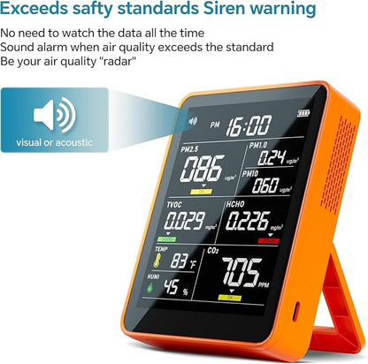 Air Quality Monitor Indoor, 13-in-1 Smart Air Quality Tester - Image 3