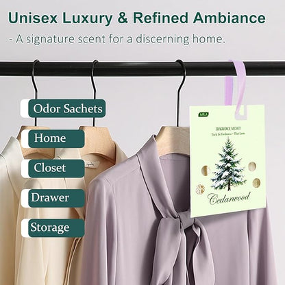 13 Packs Cedar Sachet Bags for Drawer and Closet, Fresh Scents Drawer - Image 6