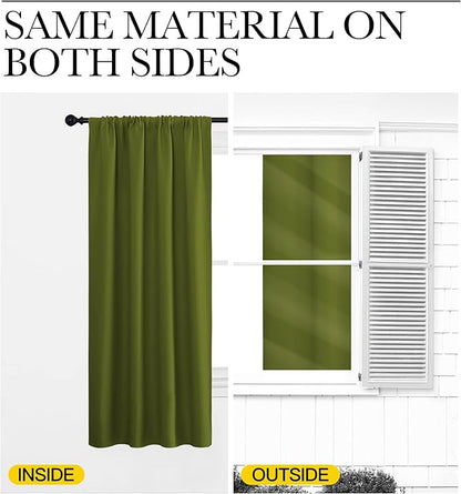 NICETOWN 2 Panels Blackout Curtains, Rod Pocket Thermal Insulated Drapess - Image 6
