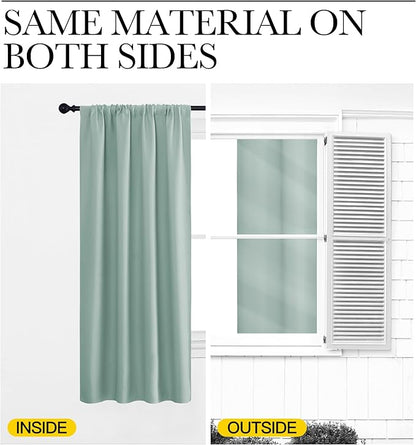 NICETOWN Curtains for Living Room 2 Panels, Rod Pocket Thermal Drapes for - Image 6