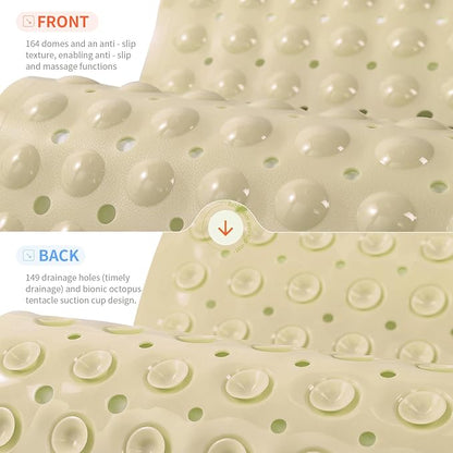 Anti-Slip Bathtub Shower mat, 20.8×20.8（Approximately 53×53cm） inch Soft - Image 2