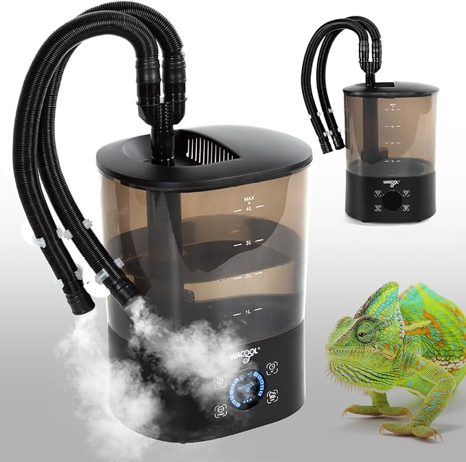 WACOOL Upgraded Digital Timing Reptile Fogger, 4L No Leak Reptile Humidifier by WACOOLTERRA
